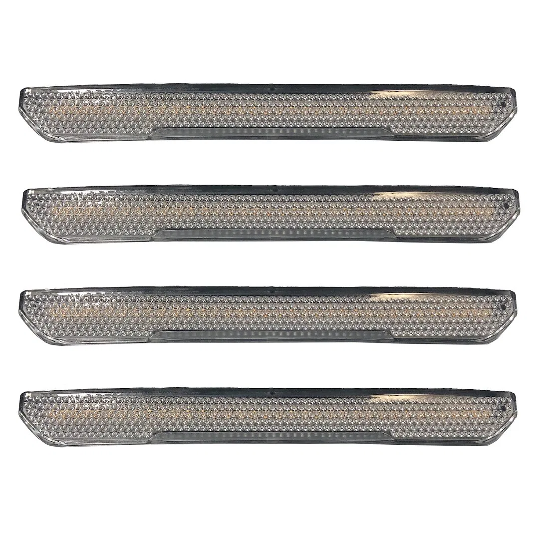264230WHCL – RECON ACCESS Side Marker Light, Fender Flare Mount Clear Lens Chrome Trim LED Bulb White Bulb Set Of 4